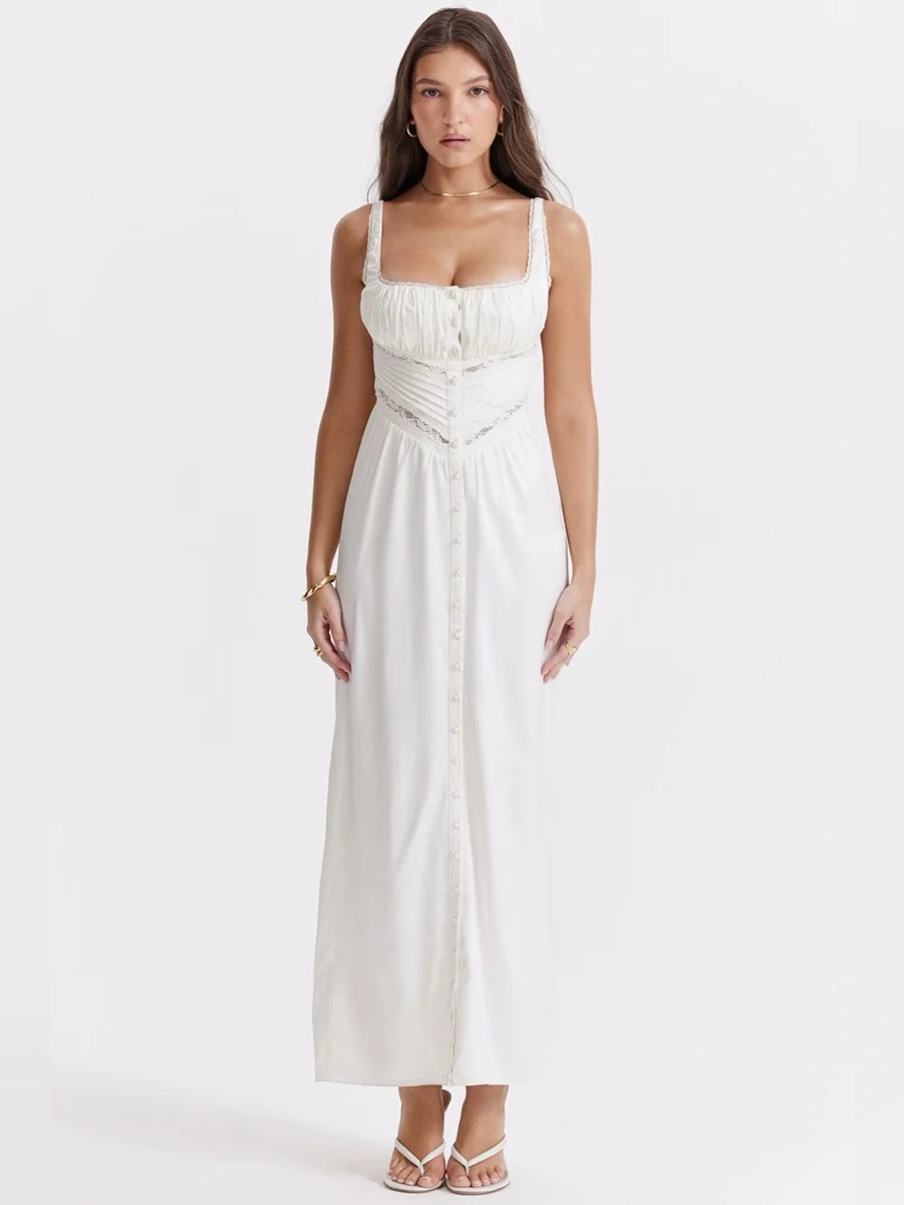 house of cb white silk dress House of CB Anabella White Maxi Dress by House of CB